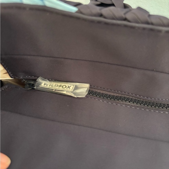 NEW Wildfox Large Woven Tote Bag Beach Bag Navy And Light Blue - Picture 2 of 5